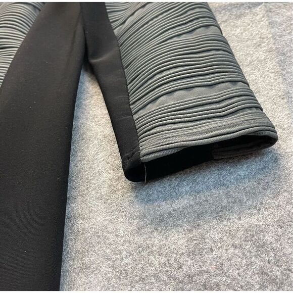 JOSEPH RIBKOFF Dress Women's Size 10 Gray Black Colorblock Textured Midi Zipper - Picture 14 of 14